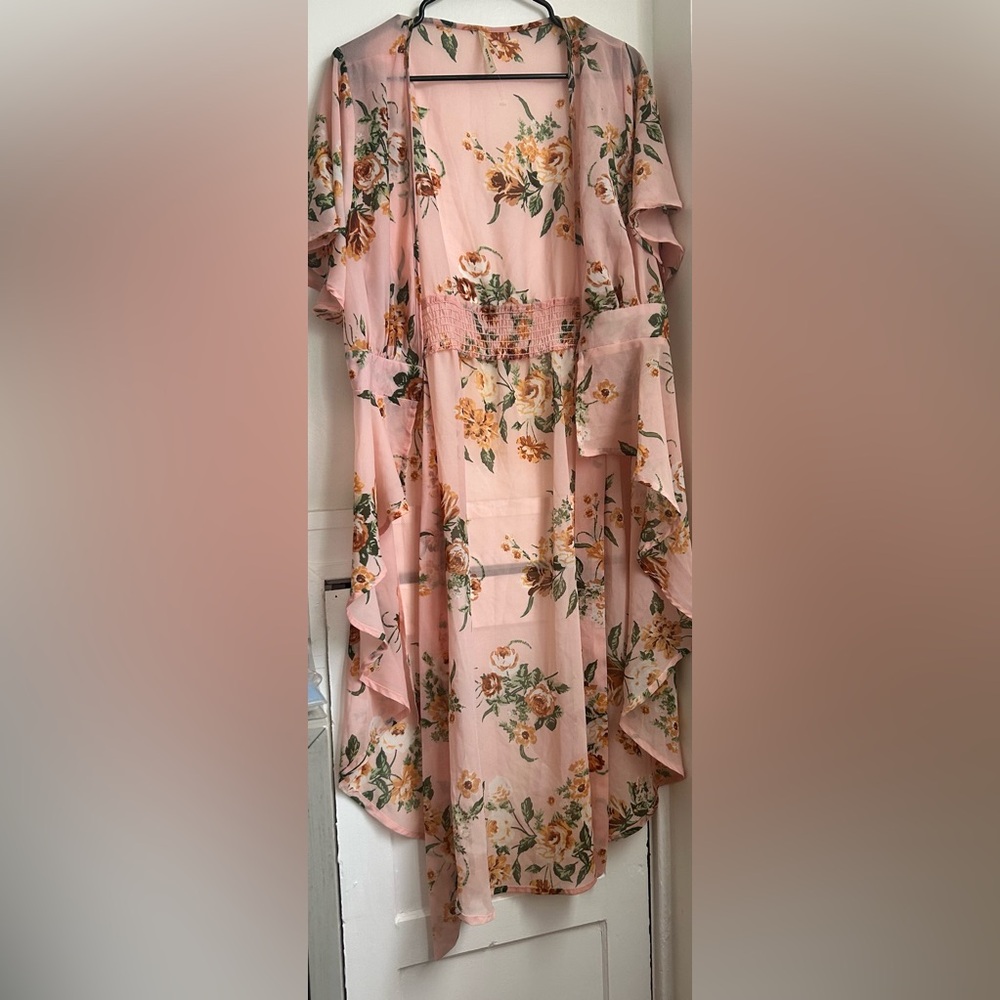 Live 4 Truth Pink Floral Kimono